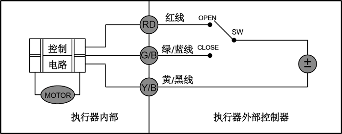 微型电动球阀接线方式
