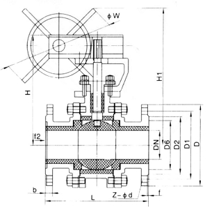 电动陶瓷球阀图纸